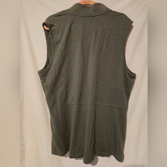 Denim&Co Green Sleeveless Vest Swim Cover Up Size XL - Picture 5 of 6